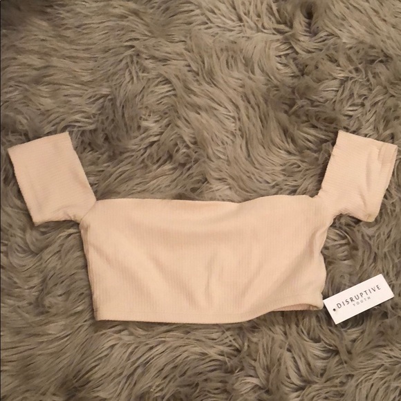 Disruptive Youth off the shoulder crop top - Picture 1 of 1